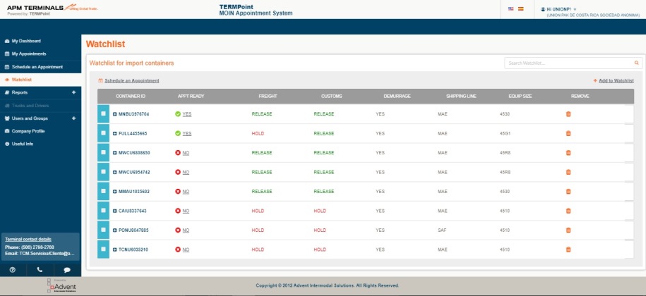 MOIN Watchlist
